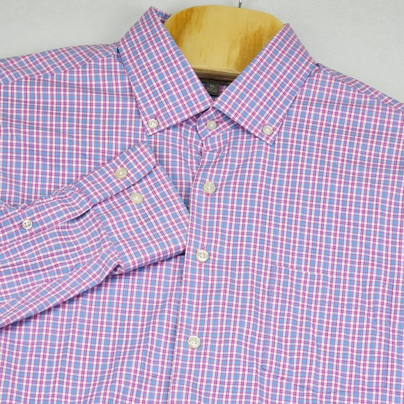 Peter Millar Summer Comfort XL Plaid Button Down Long Sleeve Shirt - Picture 1 of 7
